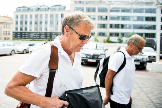 Malmö FFs tränare Åge Hareide och läkare Pär