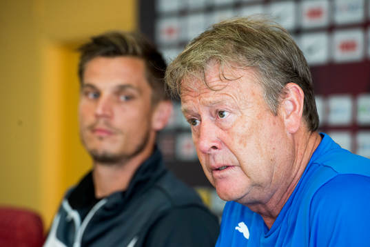 Malmö FFs tränare Åge Hareide och Markus Rosenberg