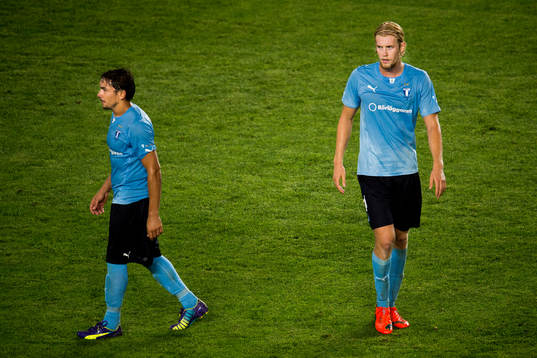 Malmö FFs Ricardo Ferreira Da Silva (tv) och Filip