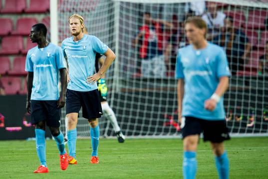 Malmö FFs Filip Helander (m) deppar