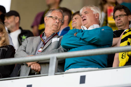 Islands förbundskapten Lars Lagerbäck och Reine Almqvist