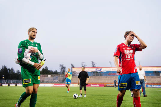 Östers målvakt Alexander Nadj och Freddy Söderberg