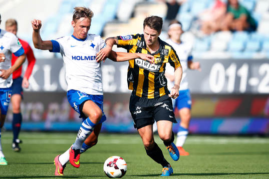 Norrköpings Linus Wahlqvist och Häckens Gunnar Heidar