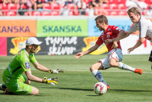 Brommapojkarnas Davor Blazevic och Kalmars Måns Söderqvist