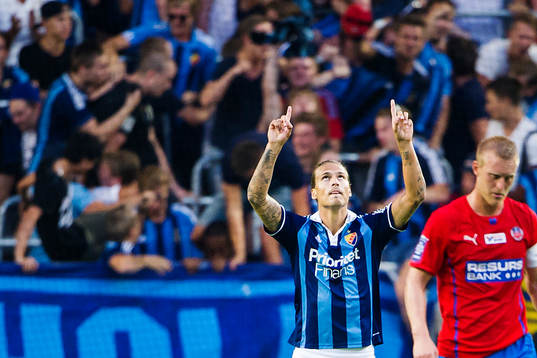 Djurgårdens Aleksandar Prijovic jublar