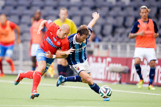 Helsingborgs Mattias Lindström och Djurgårdens Jesper