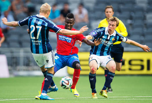 Djurgårdens Vytautas Andriuskevicius och Simon Tibbling