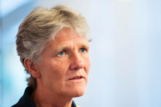 Pia Sundhage, förbundskapten för Sveriges