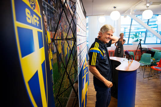 Pia Sundhage, förbundskapten för Sveriges