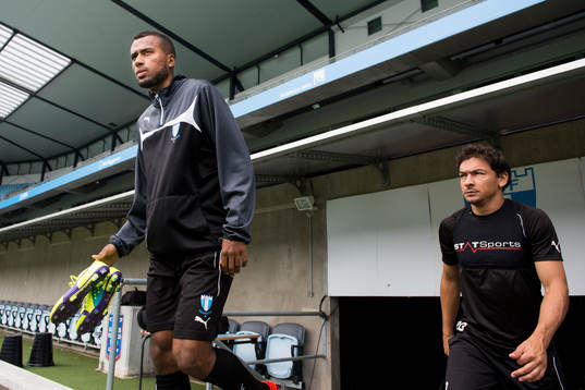 Malmö FFs Isaac Kiese Thelin (tv) och Ricardo Ferreira Da