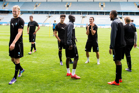 Malmö FFs Filip Helander, Amin Nazari och Agon Mehmeti