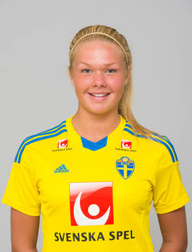 Matilde Abrahamsson, spelare i F15/99-landslaget i fotboll