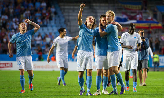 Malmö FFs Emil Forsberg, Pawel Cibicki, Markus Rosenberg,