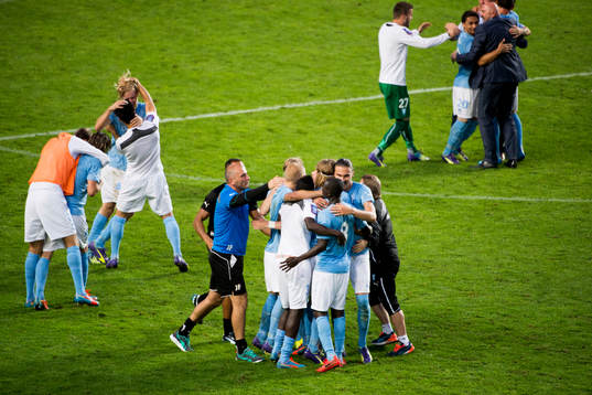 Malmö FFs spelare jublar