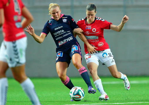 Linköpings Jessica Samuelsson och Kristianstads Johanna B.