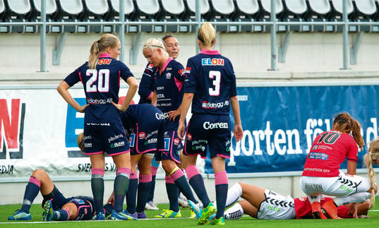 Spelare liggande