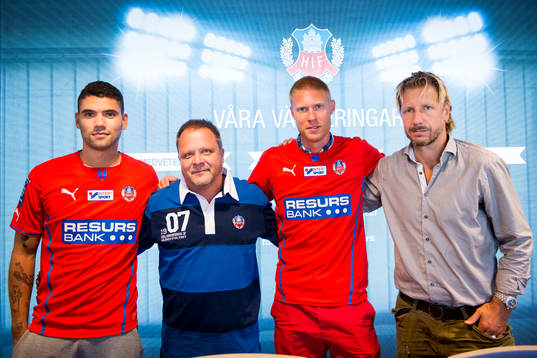 Helsingborgs nyförvärv Victor Pálsson, tränare Roar