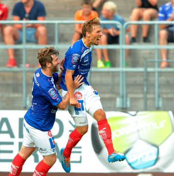 Åtvidabergs Allan Arenfeldt Olesen och Martin Christensen