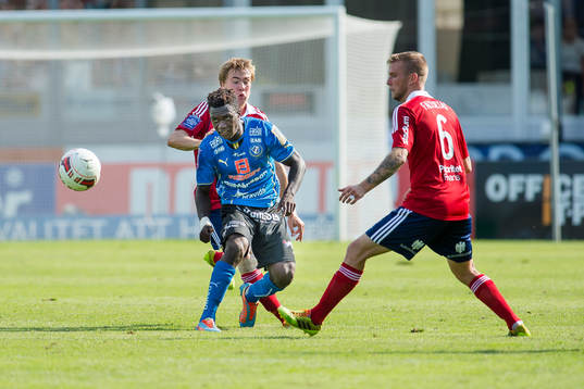 under fotbollsmatchen i Allsvenskan mellan Halmstad och