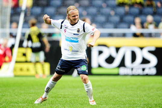 Gefles Jesper Florén jublar