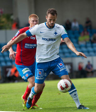 Helsingborgs Markus Holgersson jagar Norrköpings Emir