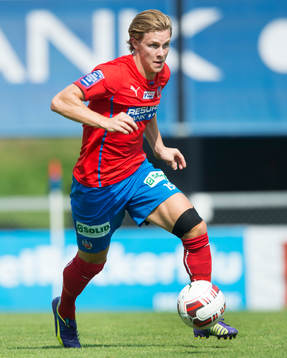 Helsingborgs Emil Krafth i matchen i allsvenskan mellan