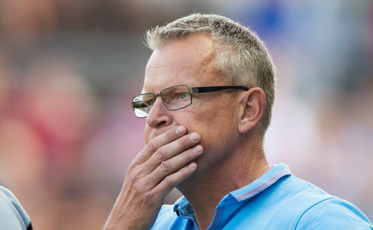 Norrköpings tränare Jan Andersson i matchen i allsvenskan