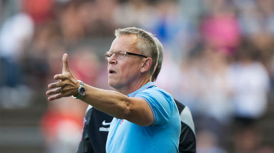 Norrköpings tränare Jan Andersson i matchen i allsvenskan