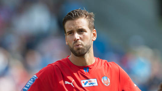 Helsingborgs Mikael Dahlberg i matchen i allsvenskan mellan