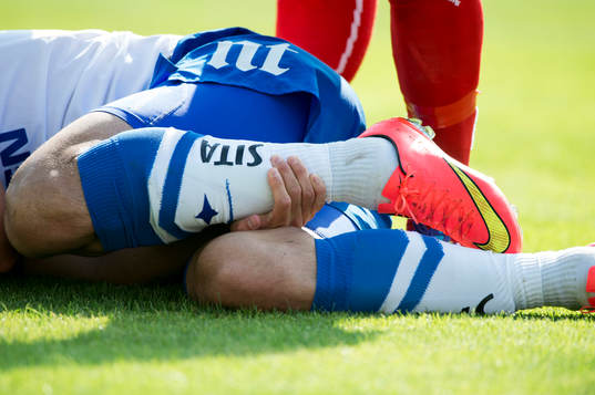 Skadad spelare i matchen i allsvenskan mellan Helsingborg