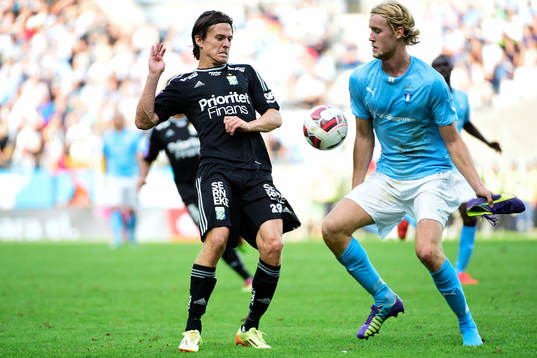 Malmö FFs Filip Helander och IFK Göteborgs Lasse Vibe