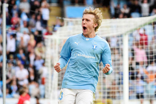 Malmö FFs Emil Forsberg jublar