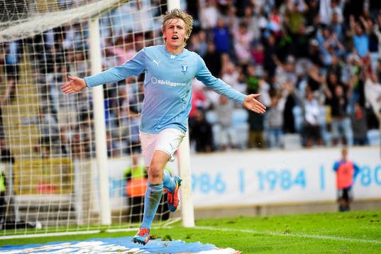 Malmö FFs Emil Forsberg jublar