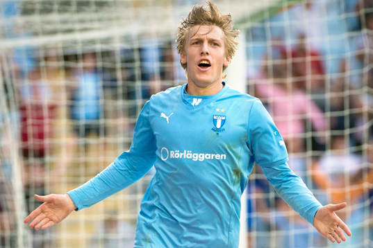 Malmö FFs Emil Forsberg jublar