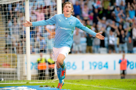 Malmö FFs Emil Forsberg jublar