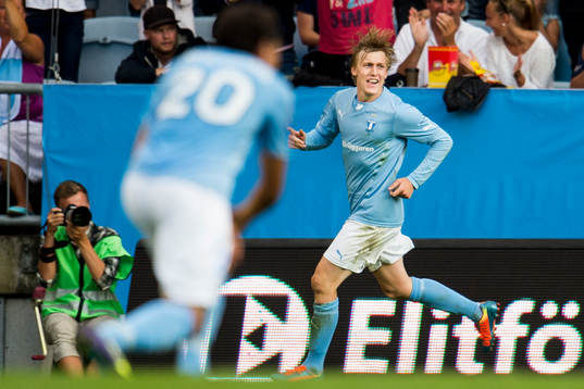Malmö FFs Emil Forsberg jublar