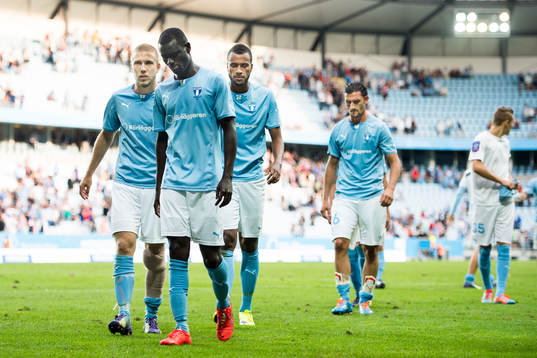 Malmö FFs Anton Tinnerholm, Enock Kofi Adu, Isaac Kiese