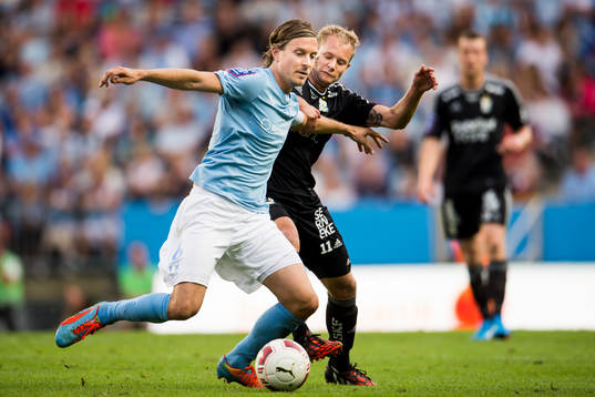 Malmö FFs Markus Halsti och IFK Göteborgs Robin Söder