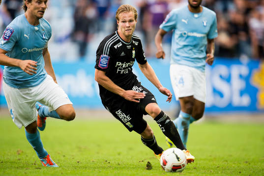 IFK Göteborgs Gustav Engvall och Malmö FFs Markus Halsti