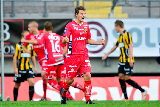 Elfsborgs Henning Hauger jublar