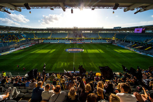 Vy över Gamla Ullevi innan fotbollsmatchen i Allsvenskan