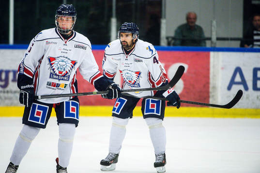 Linköpings Jesper Pettersson och Daniel Rahimi deppar