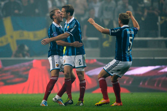 Djurgårdens Martin Broberg jublar