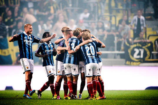 Djurgårdens Martin Broberg, Jesper Arvidsson och Stefan