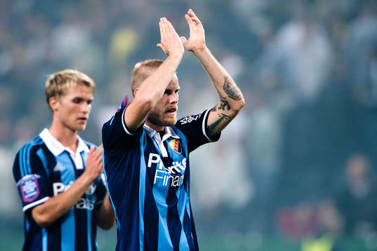 Djurgårdens Fredrik Stenman tackar publiken