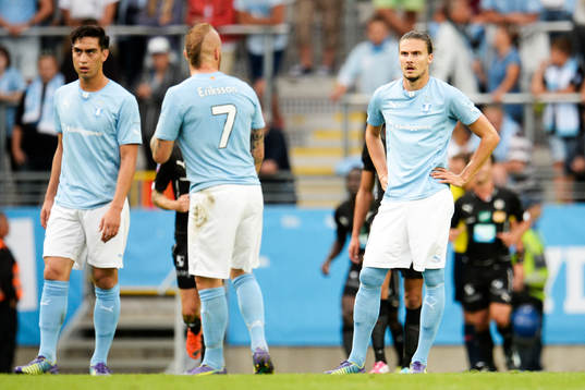 Malmö FFs Amin Nazari och Magnus Eriksson och Erik