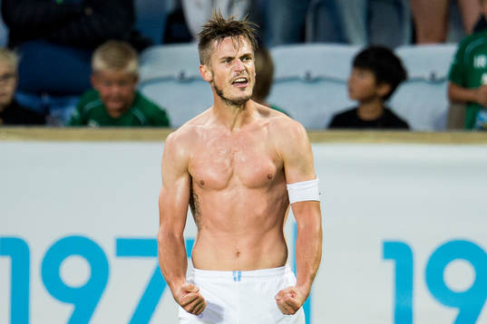 Malmö FFs Markus Rosenberg jublar