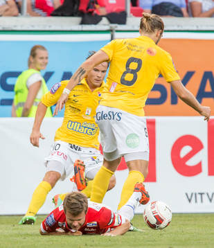 Kalmars Måns Söderqvist, Falkenbergs Tobias Carlsson och