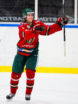 Frölundas Max Görtz jublar