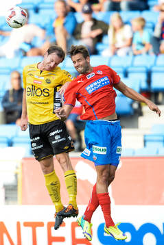 Elfsborgs Daniel Mobaeck och Helsingborgs Andreas Landgren